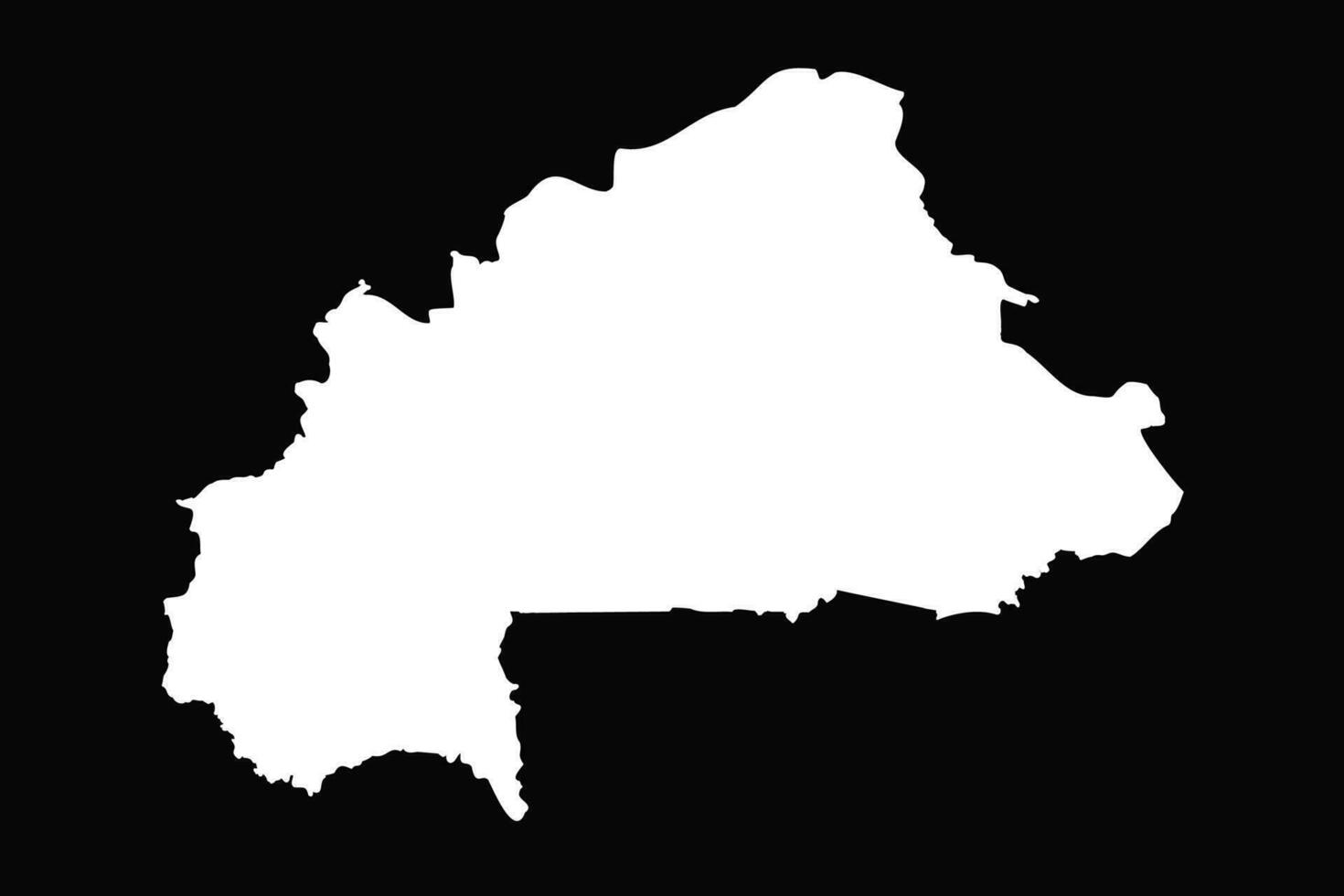 Simple Burkina Faso Map Isolated on Black Background vector