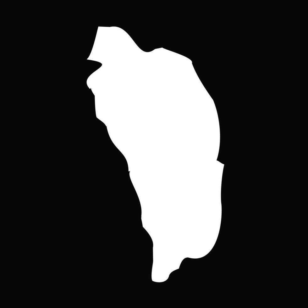 Simple Dominica Map Isolated on Black Background vector