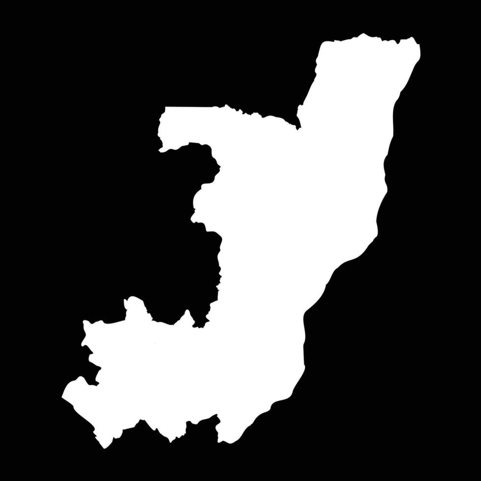 Simple Republic of the Congo Map Isolated on Black Background vector