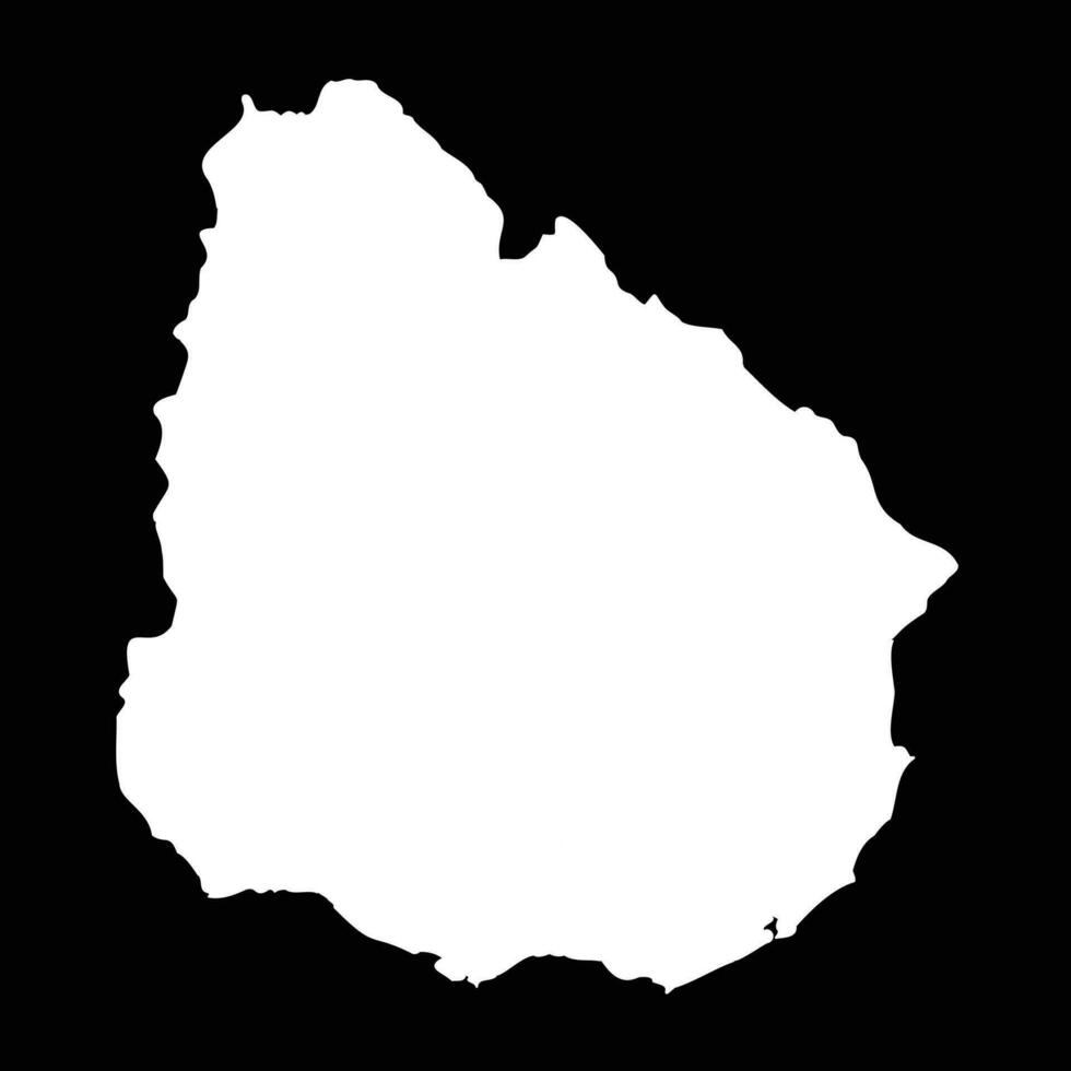 sencillo Uruguay mapa aislado en negro antecedentes vector