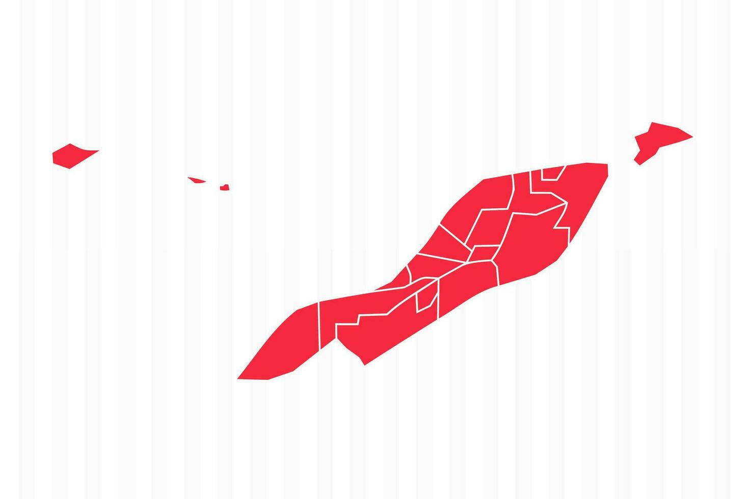 estados mapa de anguila con detallado fronteras vector