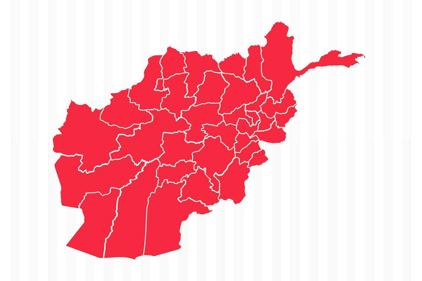 estados mapa de Afganistán con detallado fronteras vector