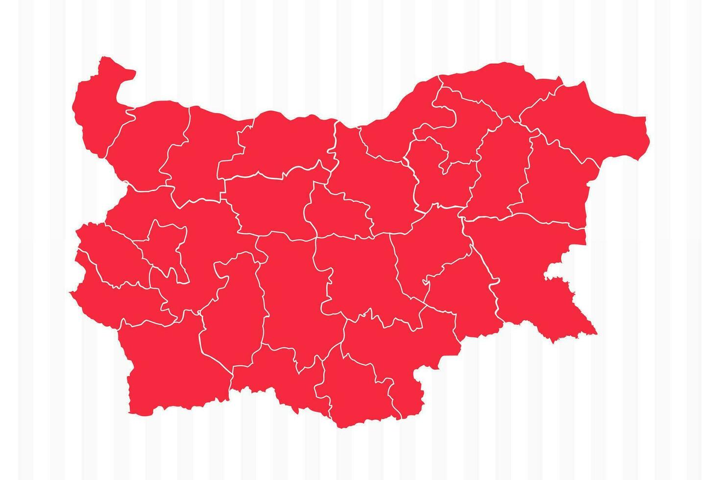 States Map of Bulgaria With Detailed Borders vector