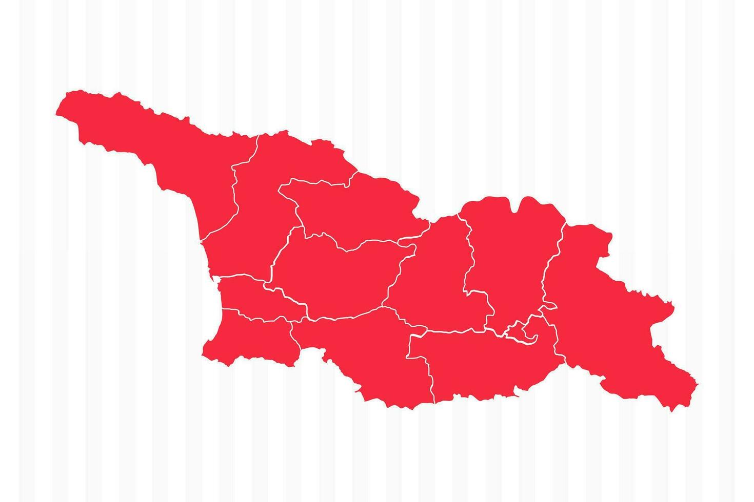 estados mapa de Georgia con detallado fronteras vector