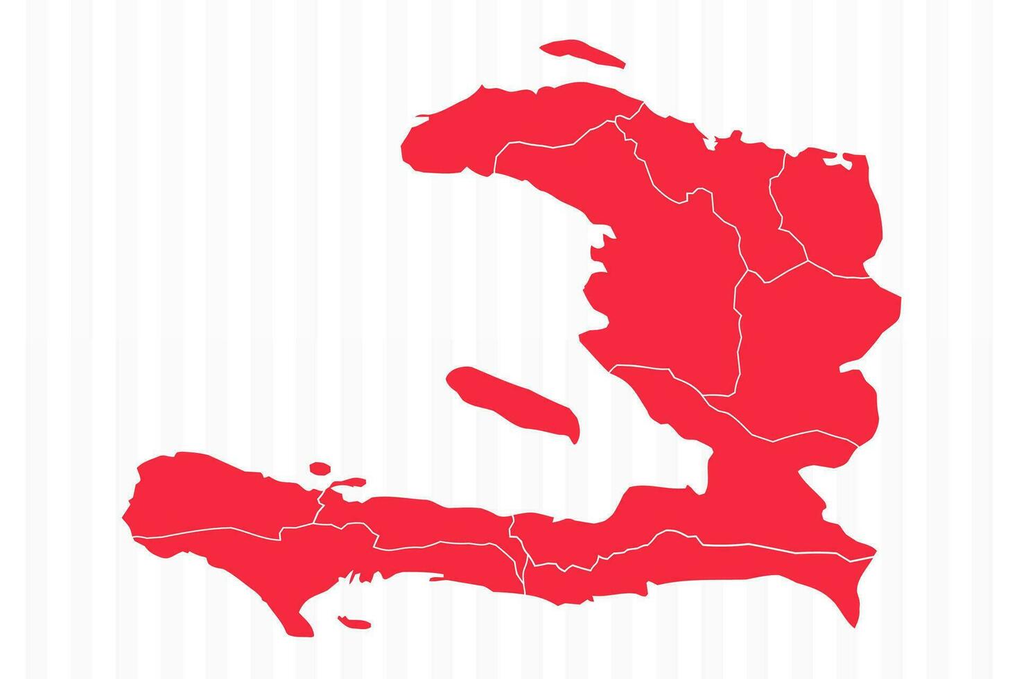 States Map of Haiti With Detailed Borders vector