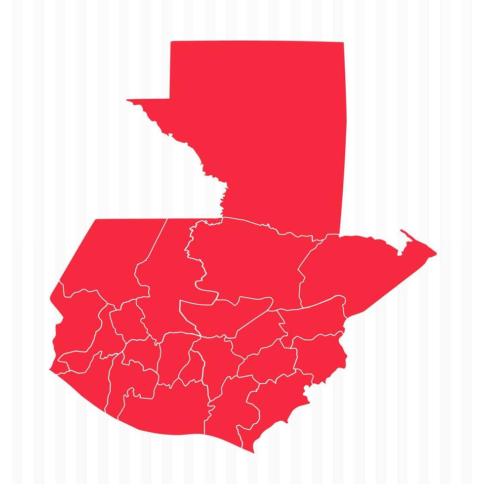 estados mapa de Guatemala con detallado fronteras vector