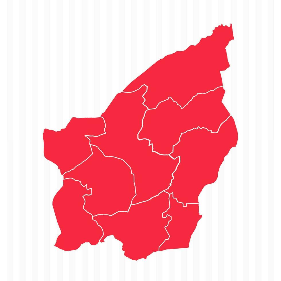 States Map of San Marino With Detailed Borders vector