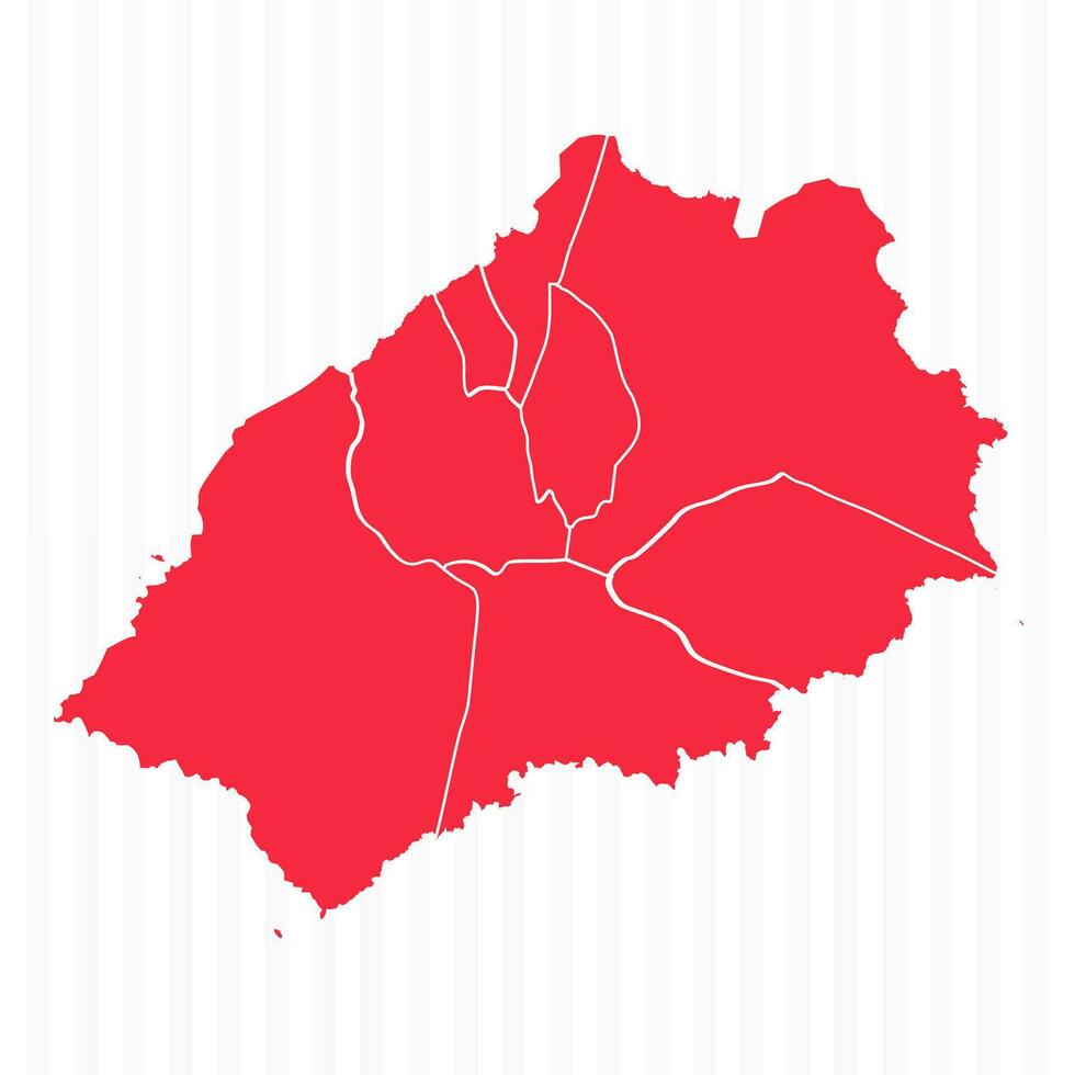 States Map of Saint Helena With Detailed Borders vector