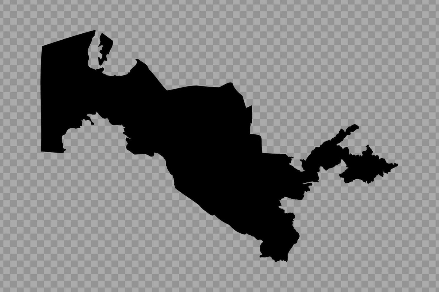 Transparent Background Uzbekistan Simple map vector