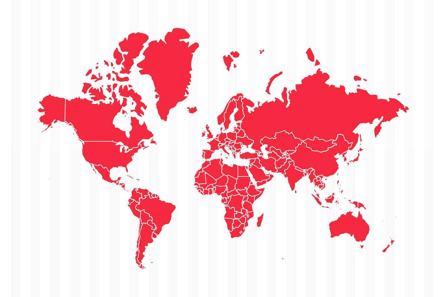 States Map of the World With Detailed Borders vector