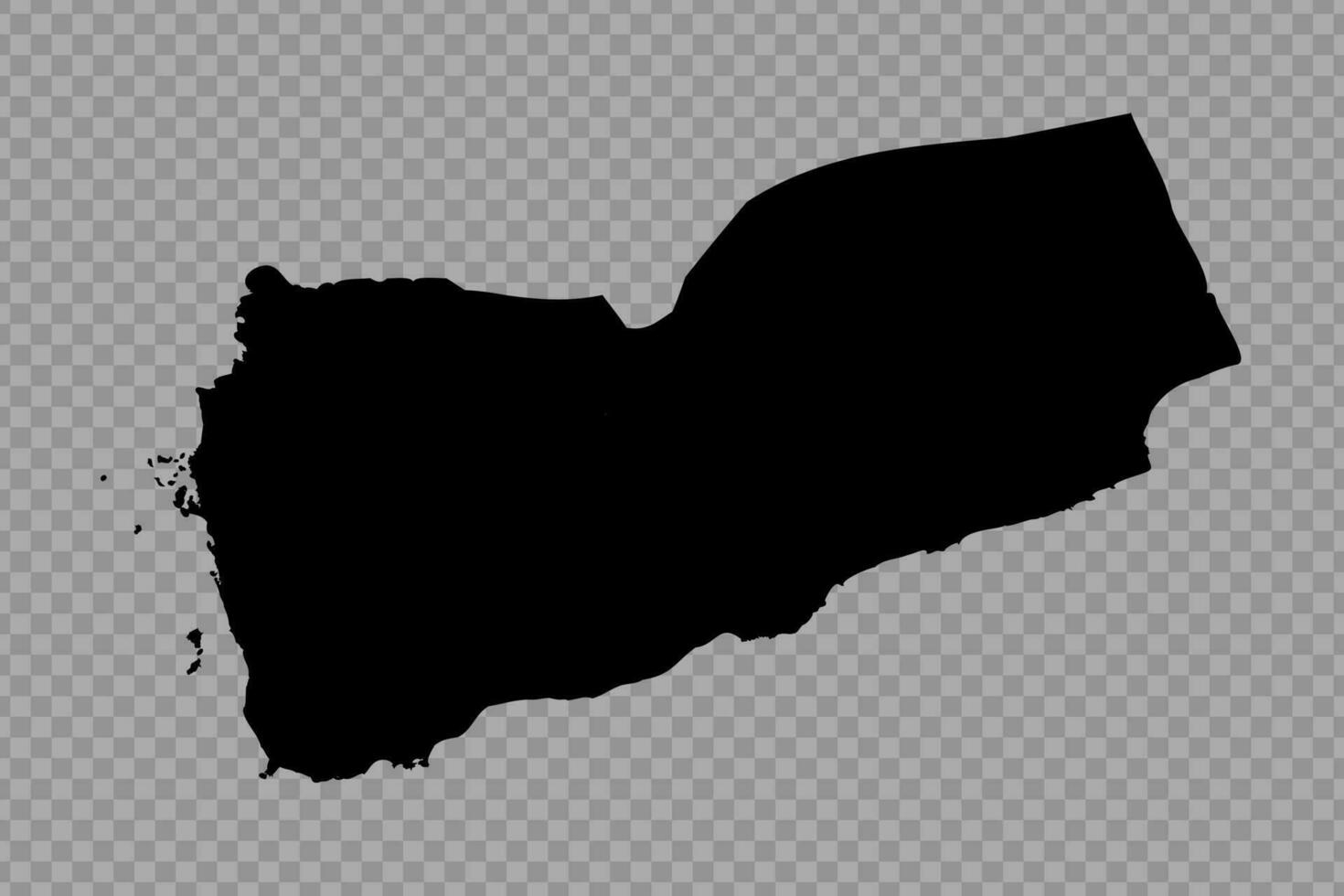 Transparent Background Yemen Simple map vector