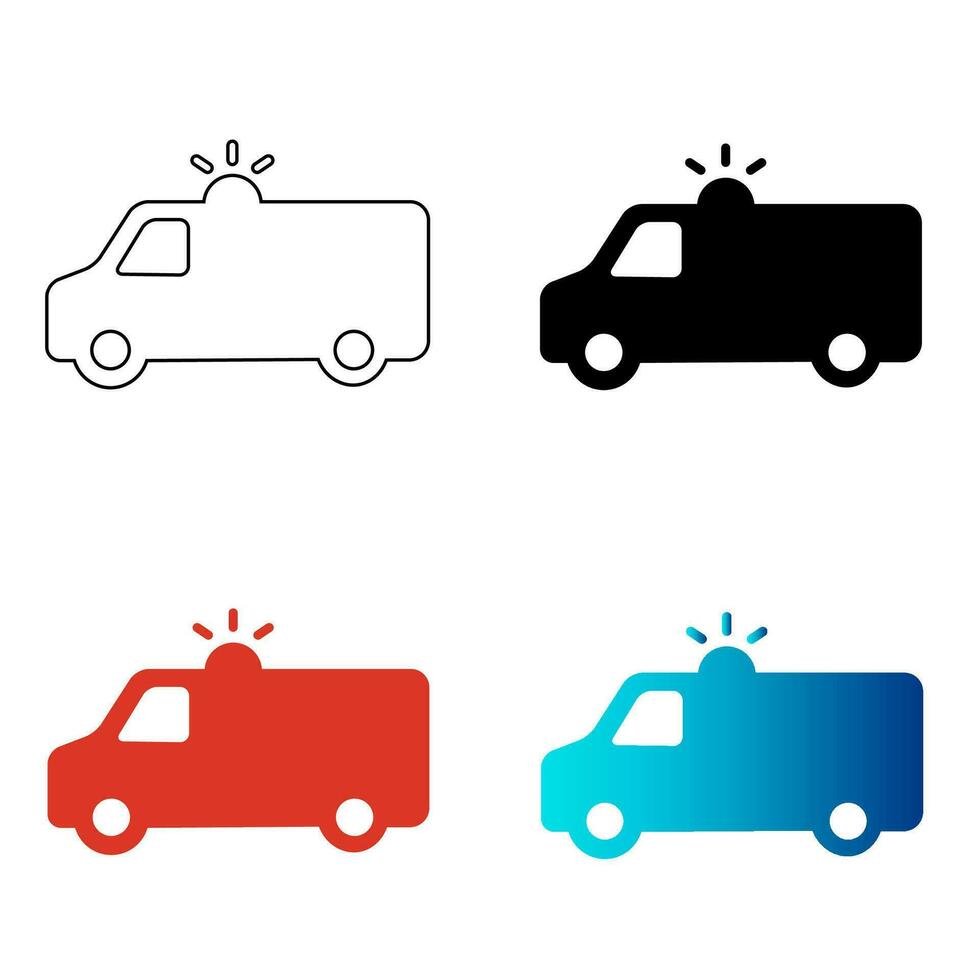 Abstract Ambulance Silhouette Illustration vector