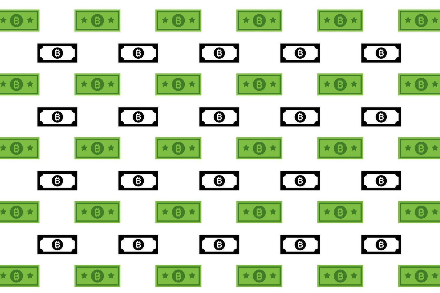 Abstract Bitcoin Banknote Pattern Background vector