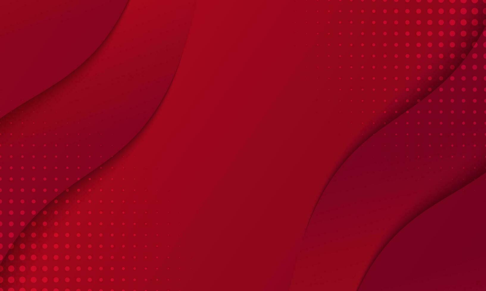 Abstract Beautiful Red Background With Dots and Curves vector