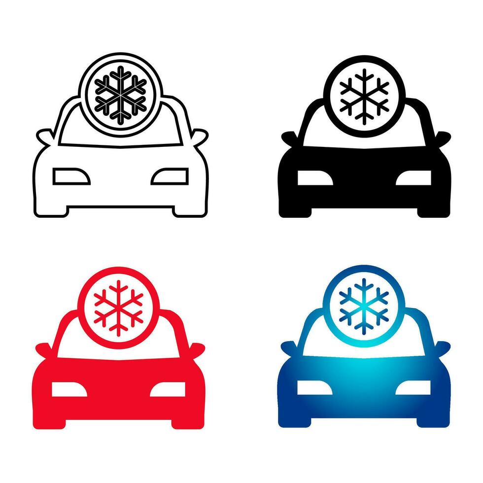 Abstract Car Climate Silhouette Illustration vector