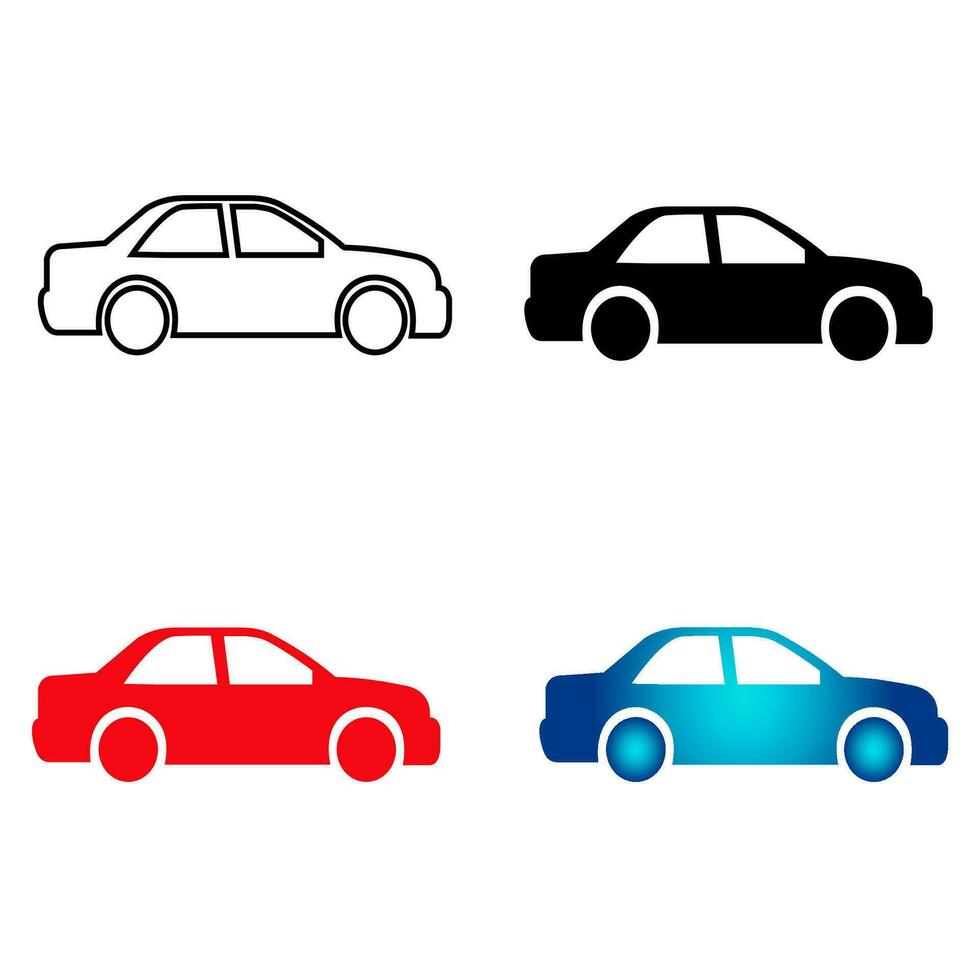 Abstract Car Side View Silhouette Illustration vector