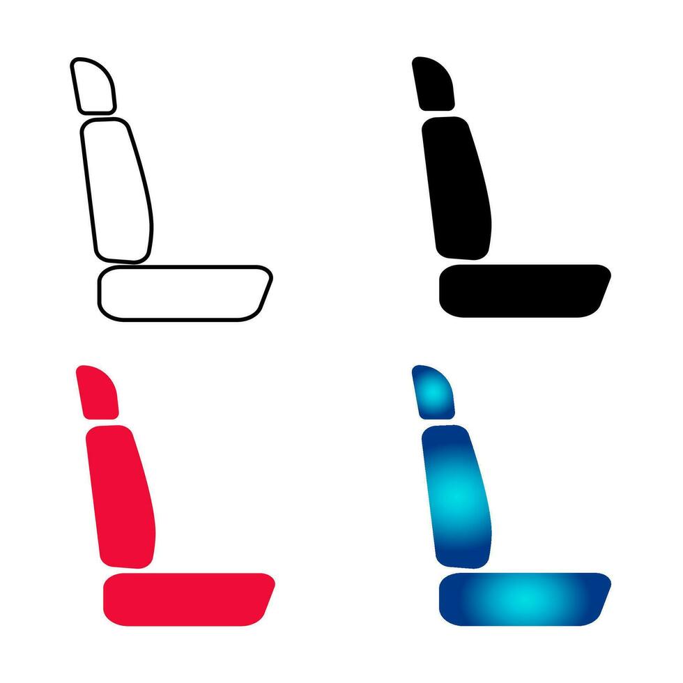 Abstract Car Seat Silhouette Illustration vector