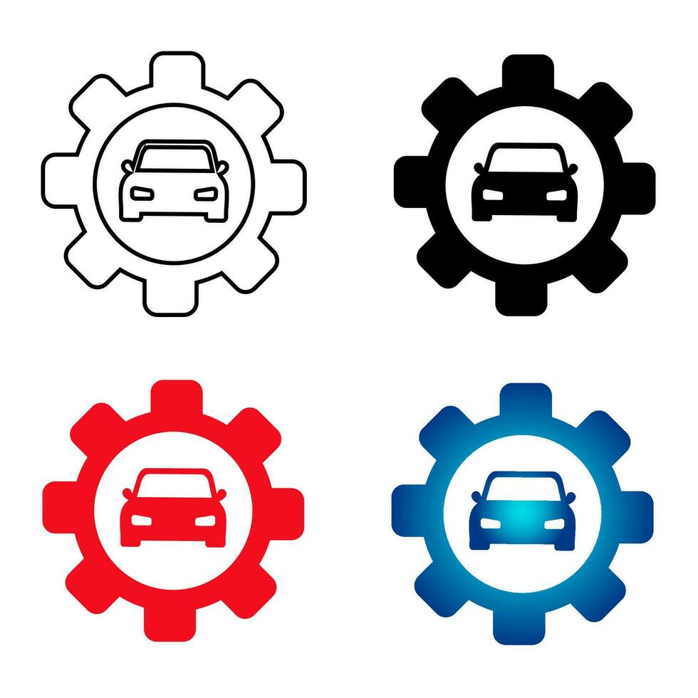 resumen coche ajustes silueta ilustración vector