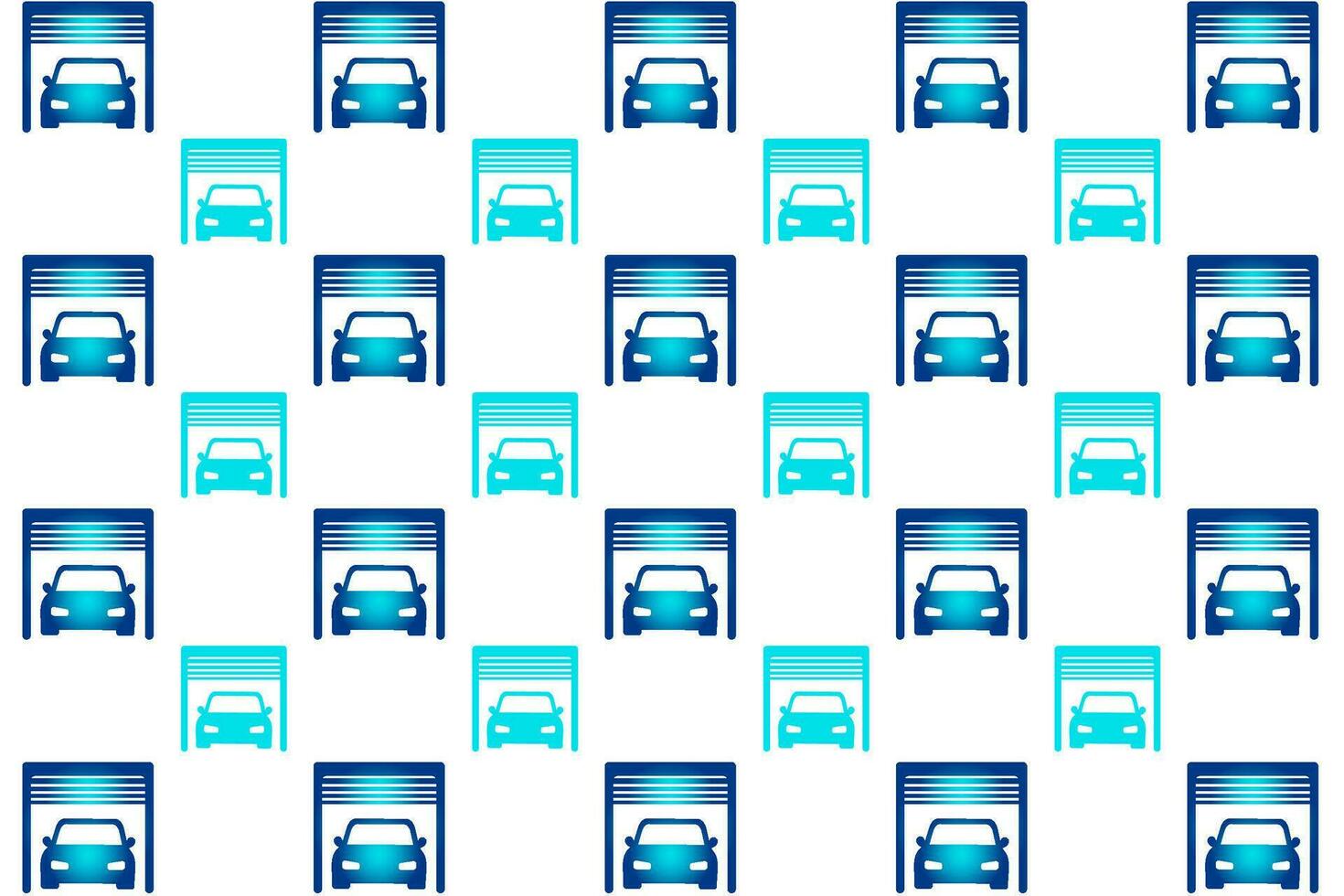 Abstract Car in Garage Pattern Background vector