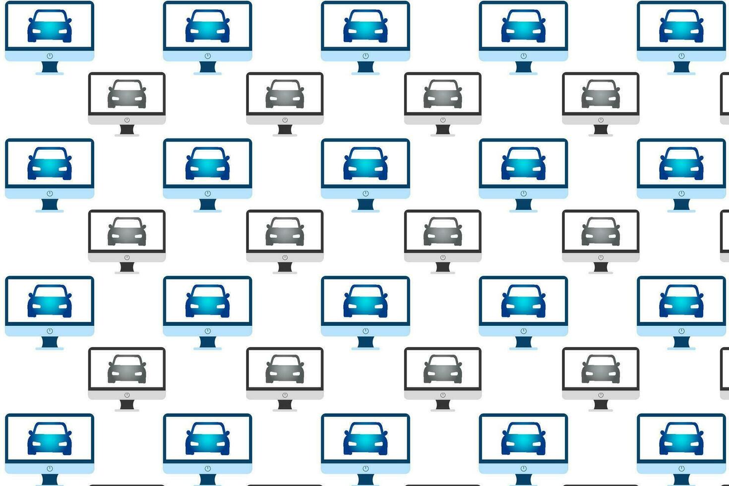 Abstract Car on Computer Pattern Background vector