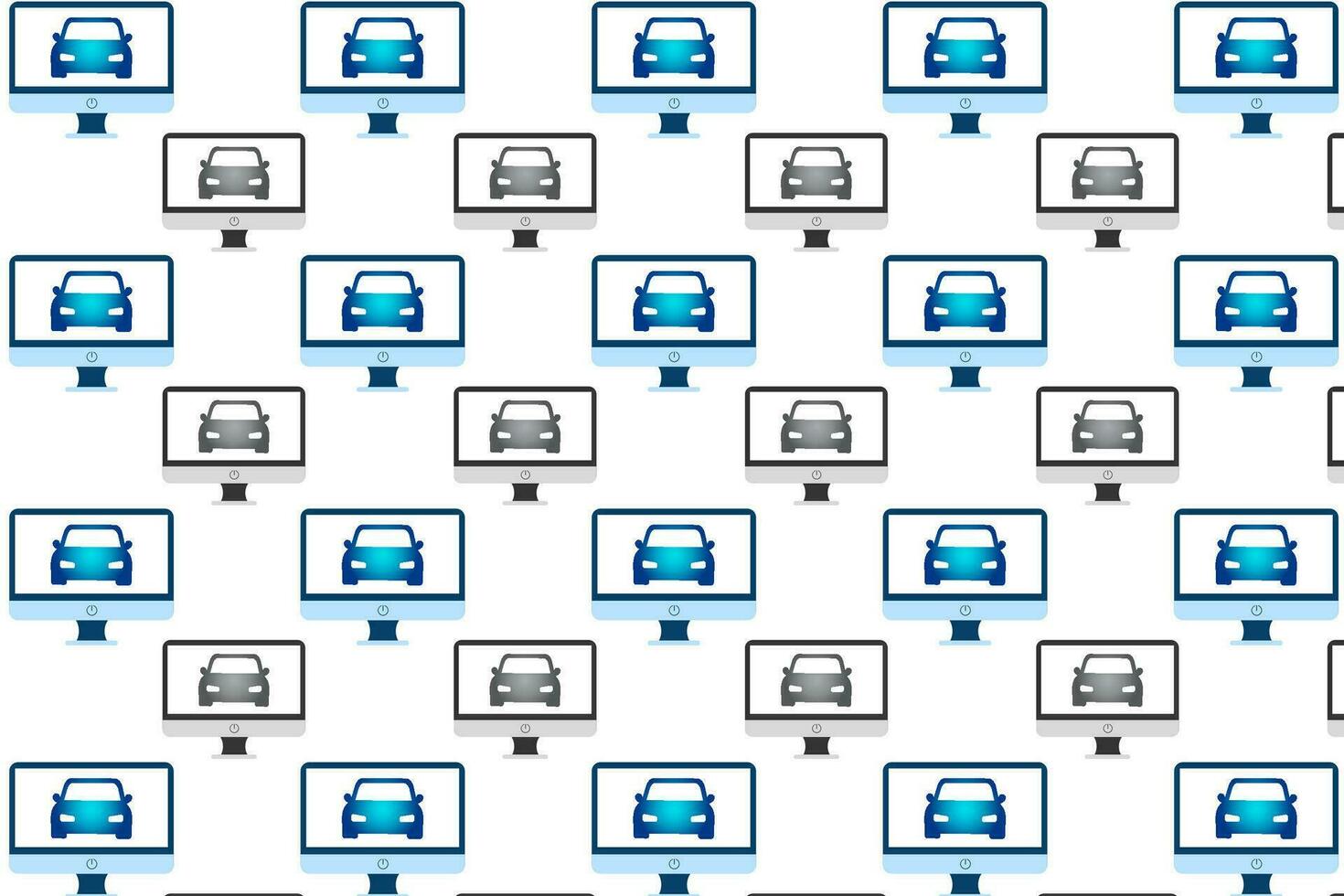 resumen coche en computadora modelo antecedentes vector