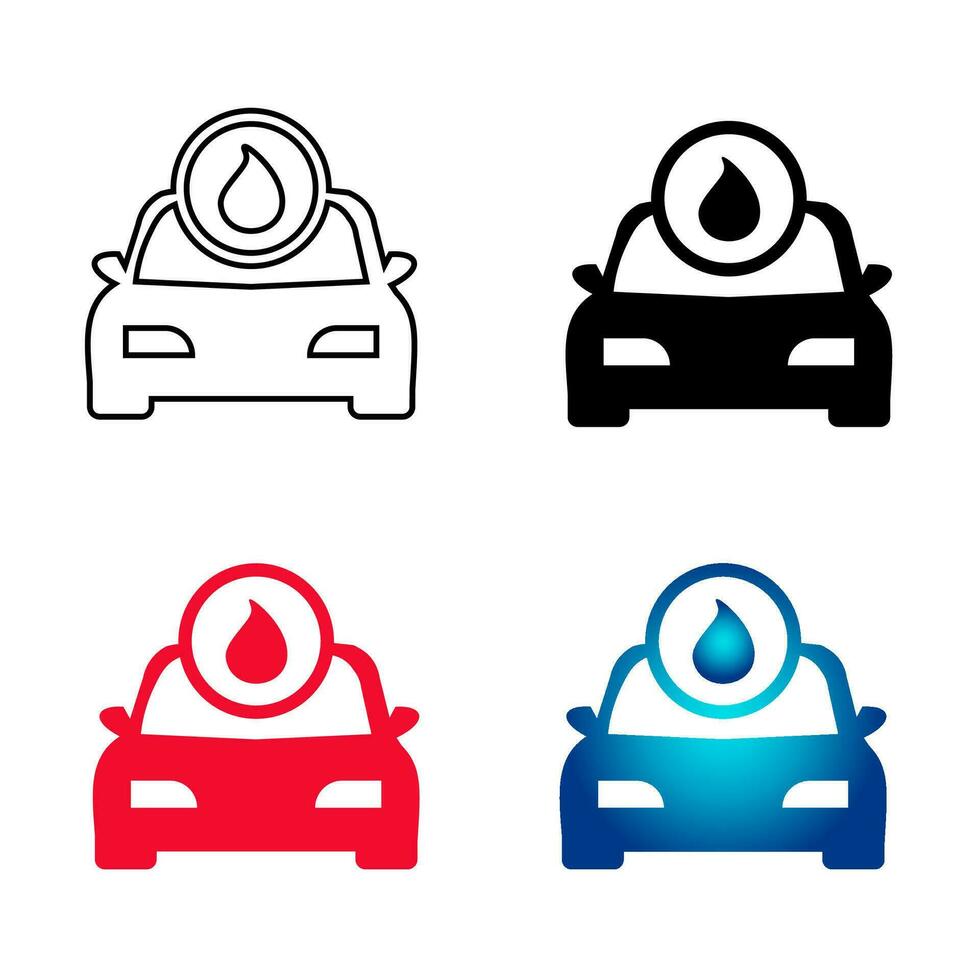 Abstract Car With Oil Silhouette Illustration vector