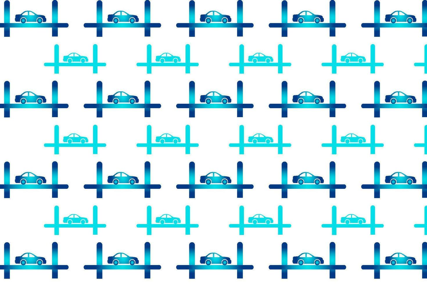 Abstract Car on the Bridge Pattern Background vector