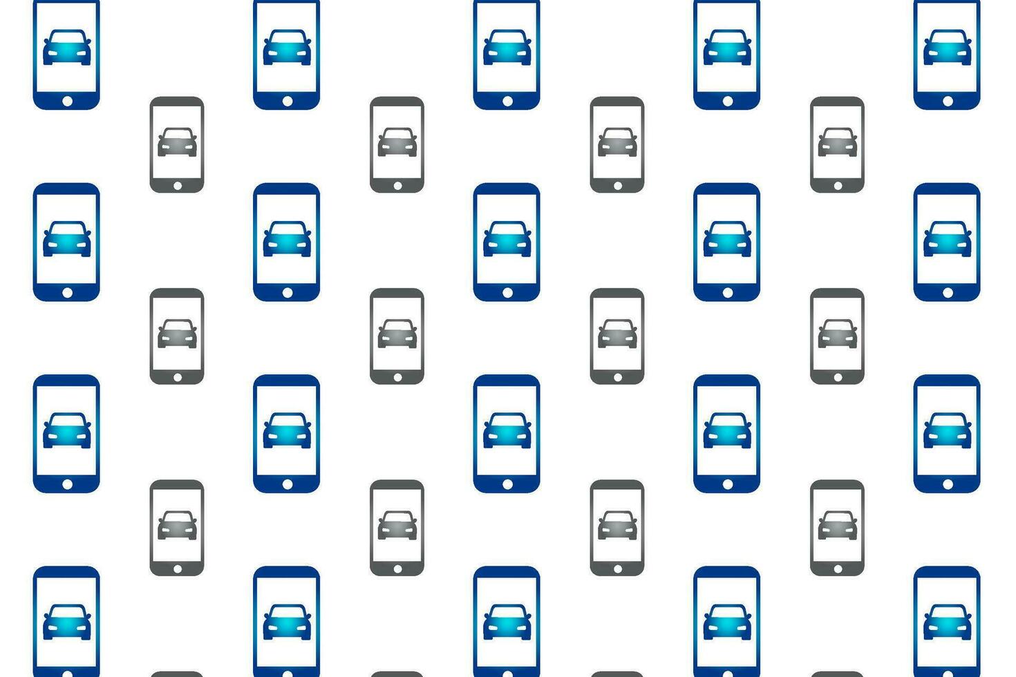 Abstract Car on Mobile Phone Pattern Background vector