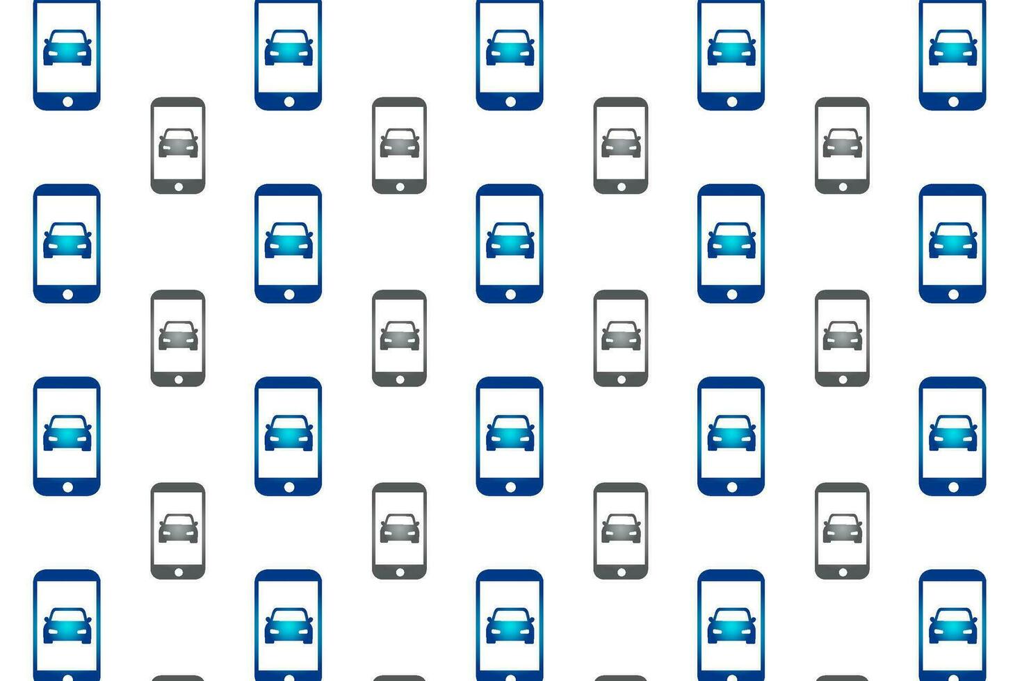 Abstract Car on Mobile Phone Pattern Background vector