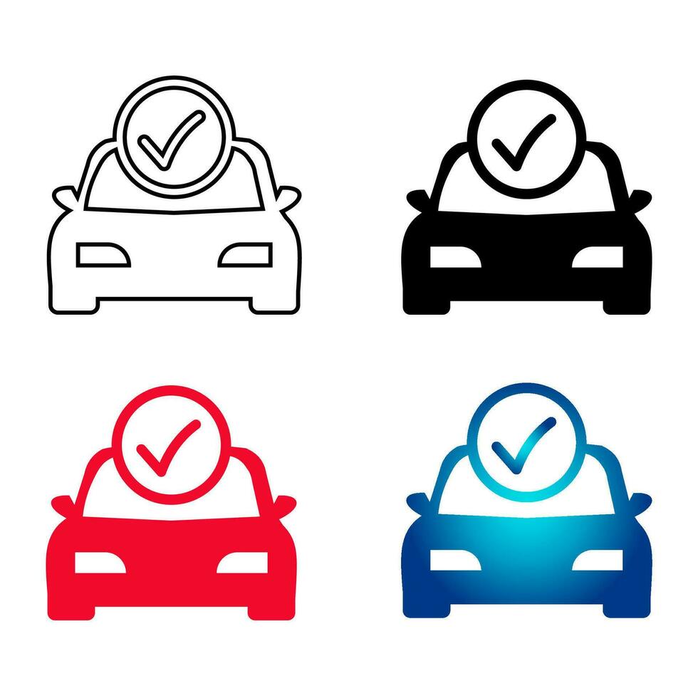 Abstract Checked Car Silhouette Illustration vector