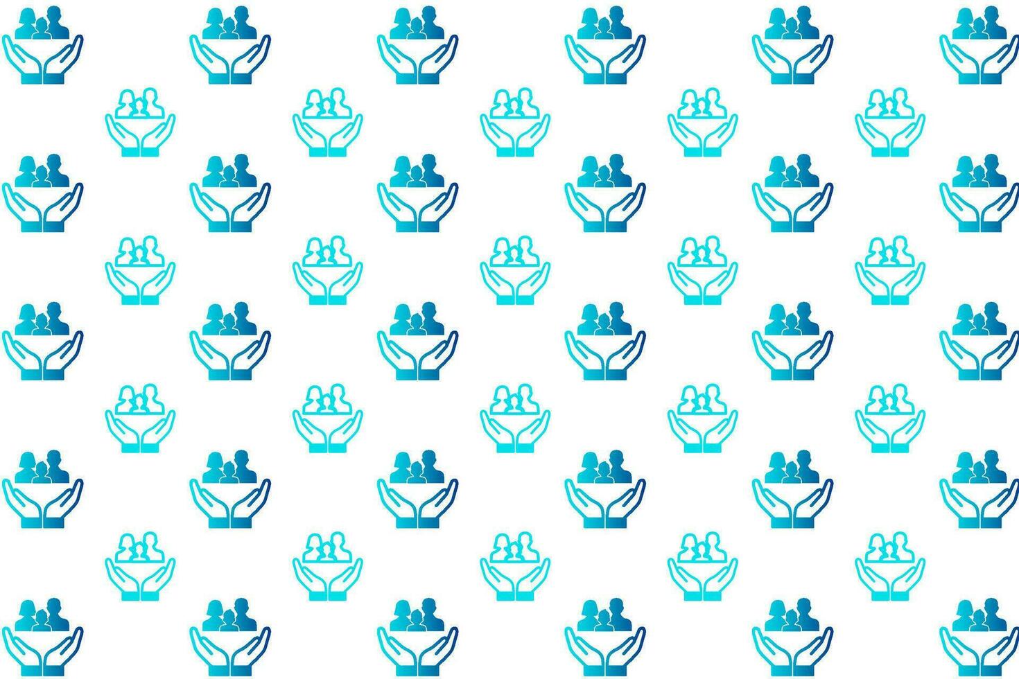 Abstract Family Insurance Pattern Background vector