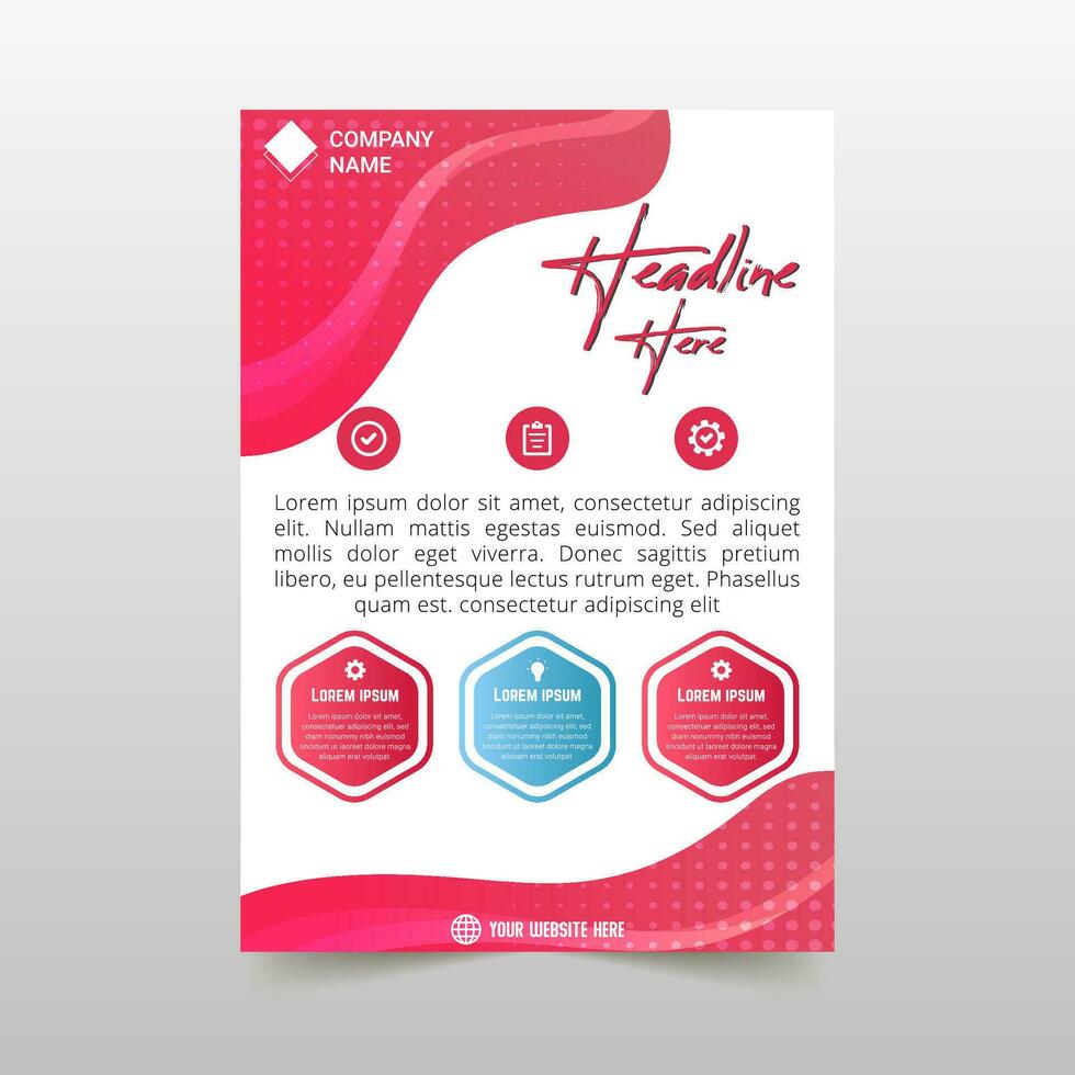 Abstract Fluid Business Flyer Template With Abstract Shapes vector