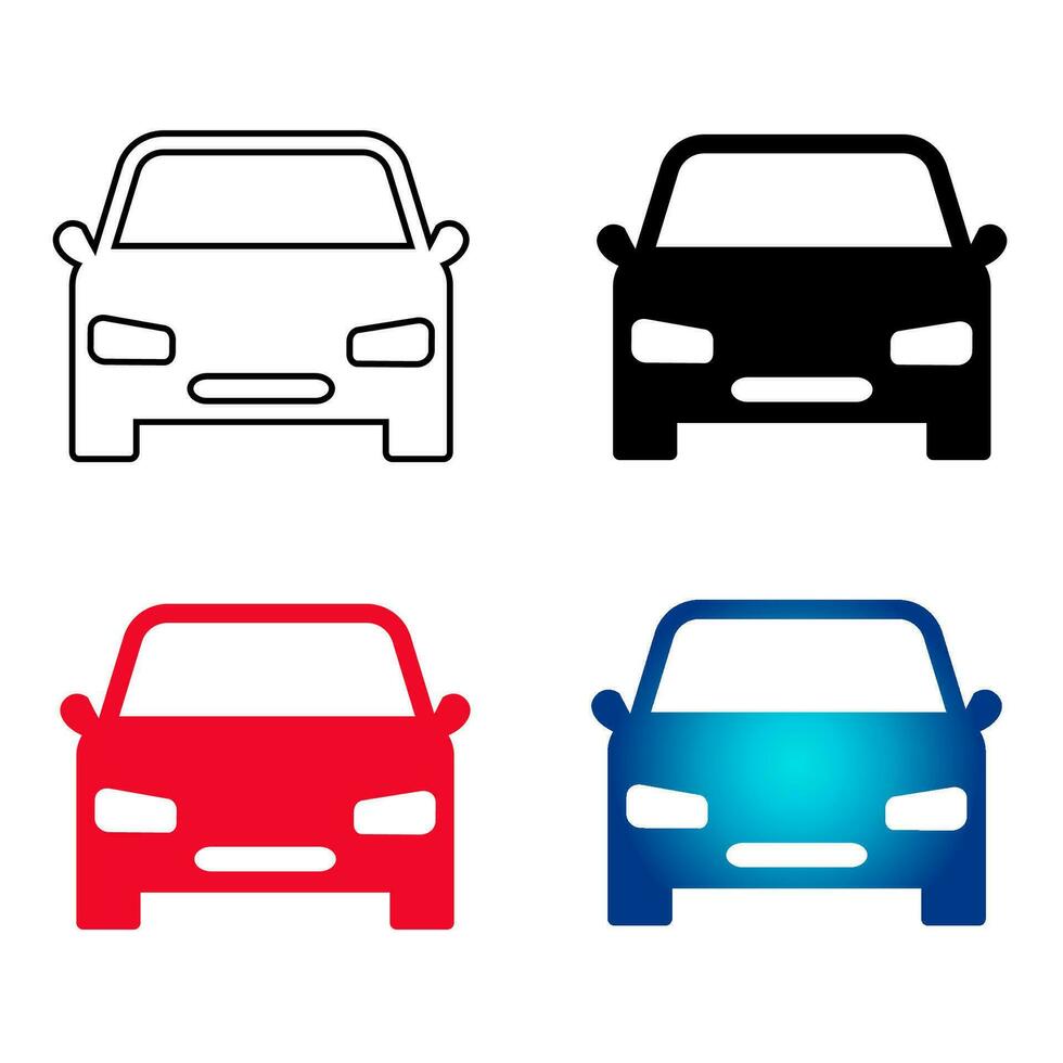 Abstract Front Car Silhouette Illustration vector
