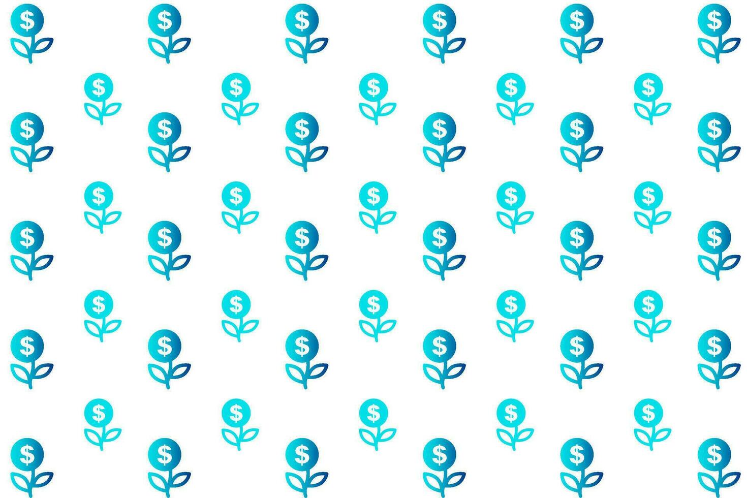 Abstract Grow Money Pattern Background vector