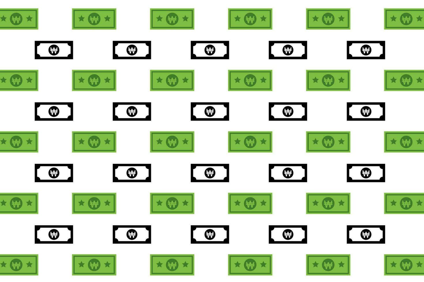 resumen coreano won billete de banco modelo antecedentes vector