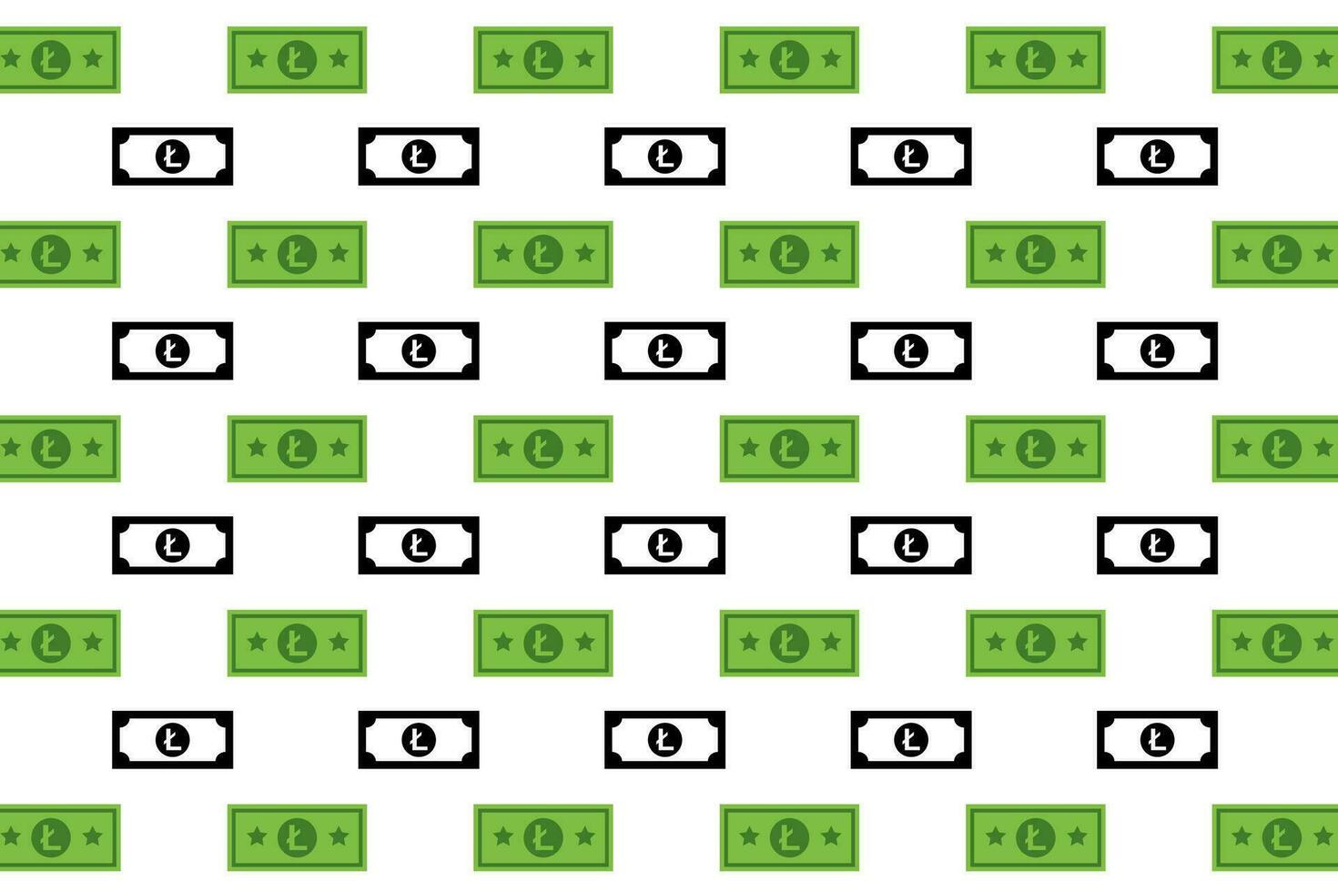 Abstract Litecoin Banknote Pattern Background vector