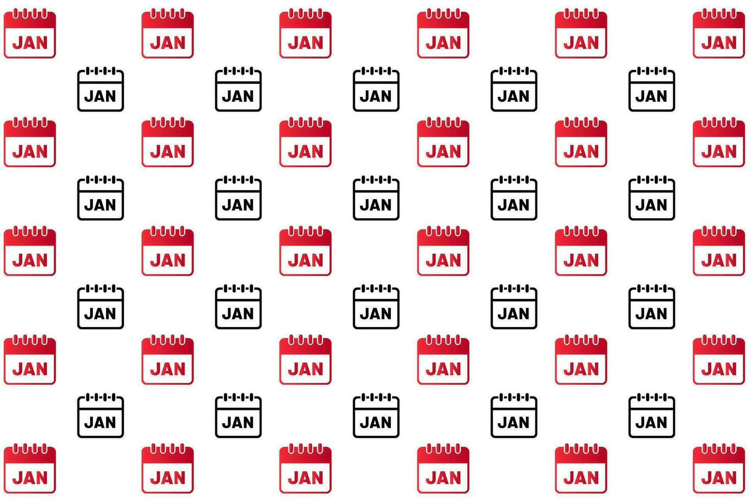 Abstract January Month Pattern Background vector