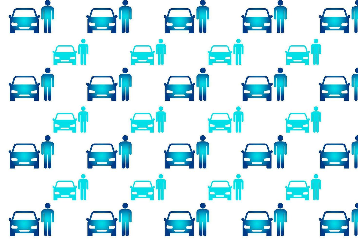 Abstract Man With Car Pattern Background vector