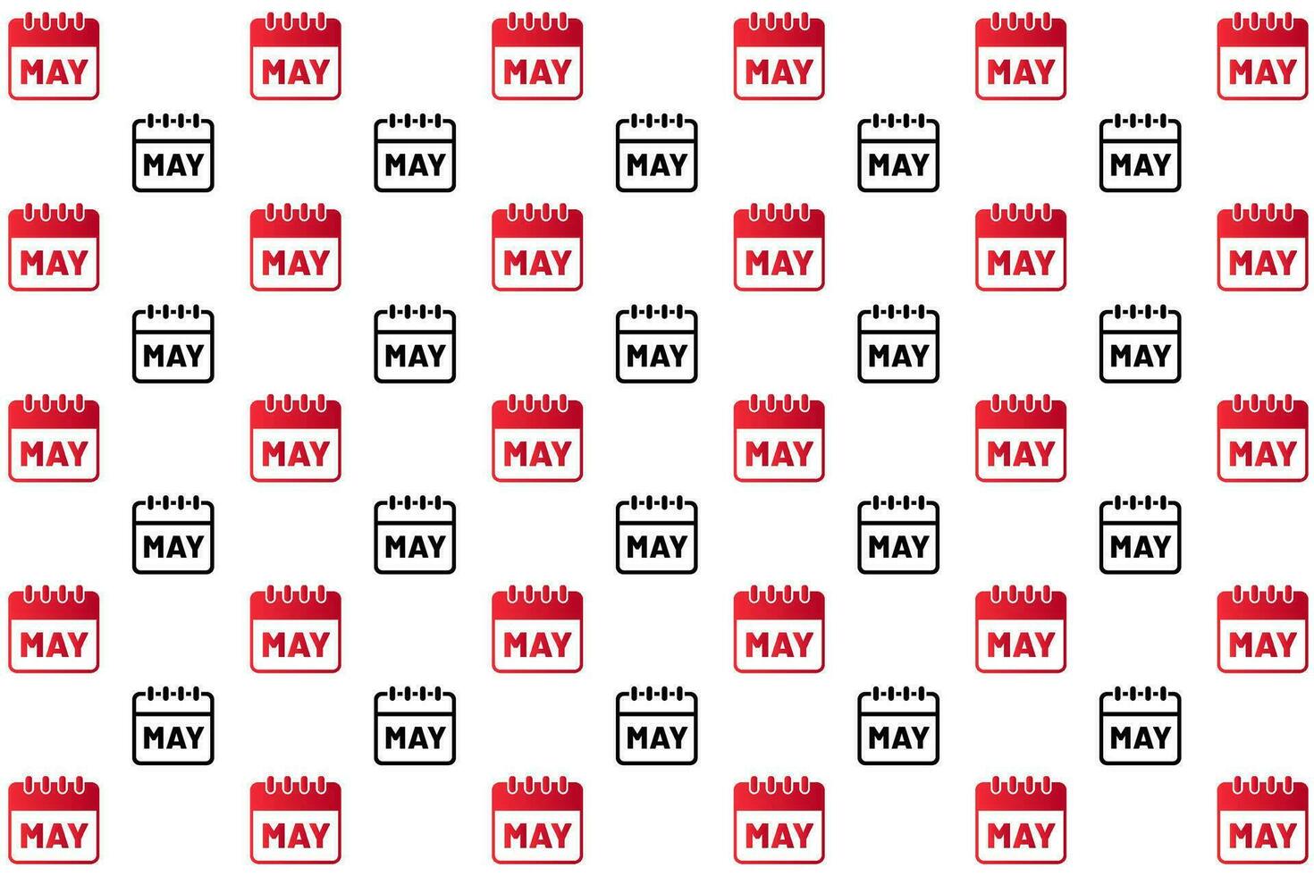 Abstract May Month Pattern Background vector