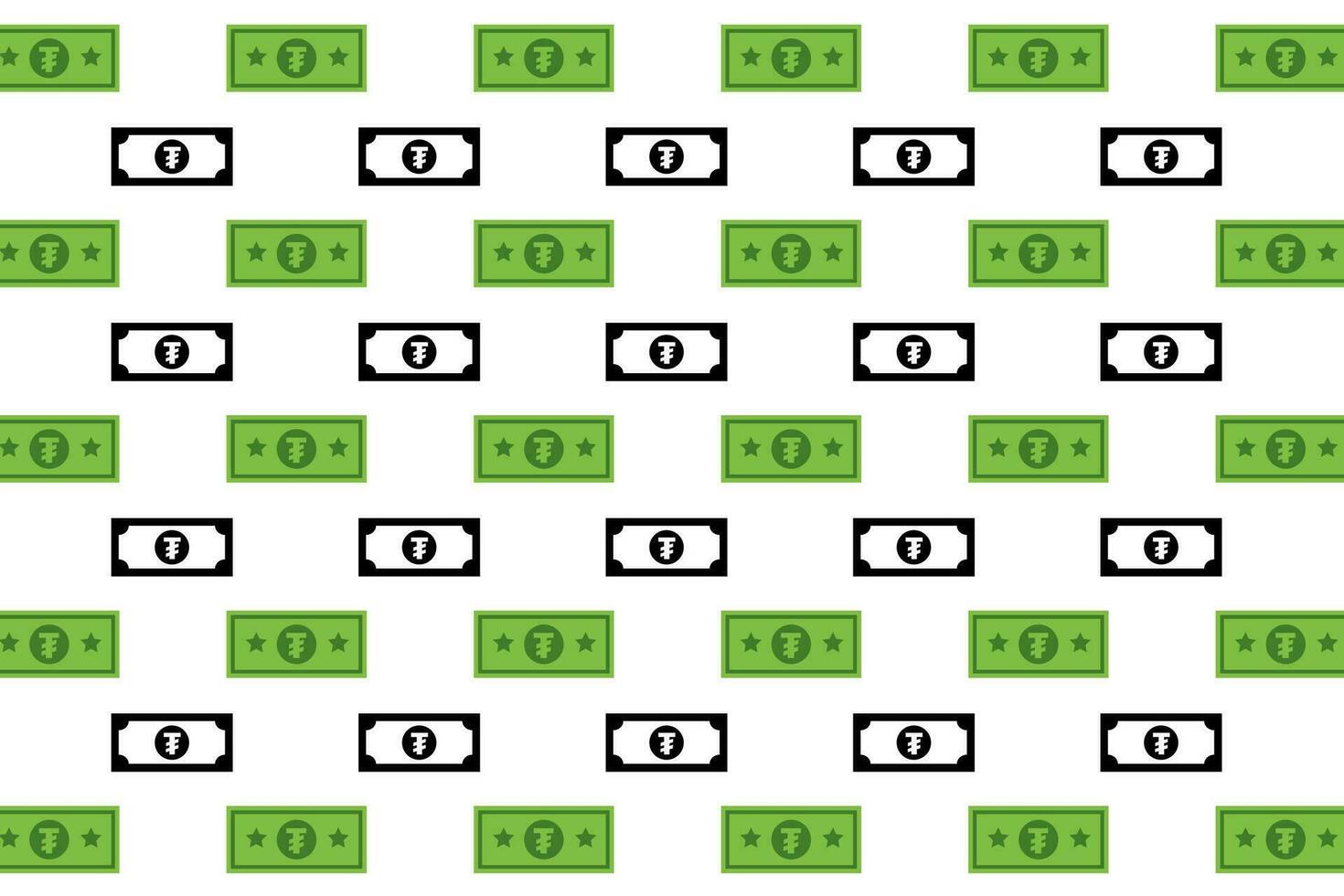 Abstract Mongolian Tugriks Banknote Pattern Background vector