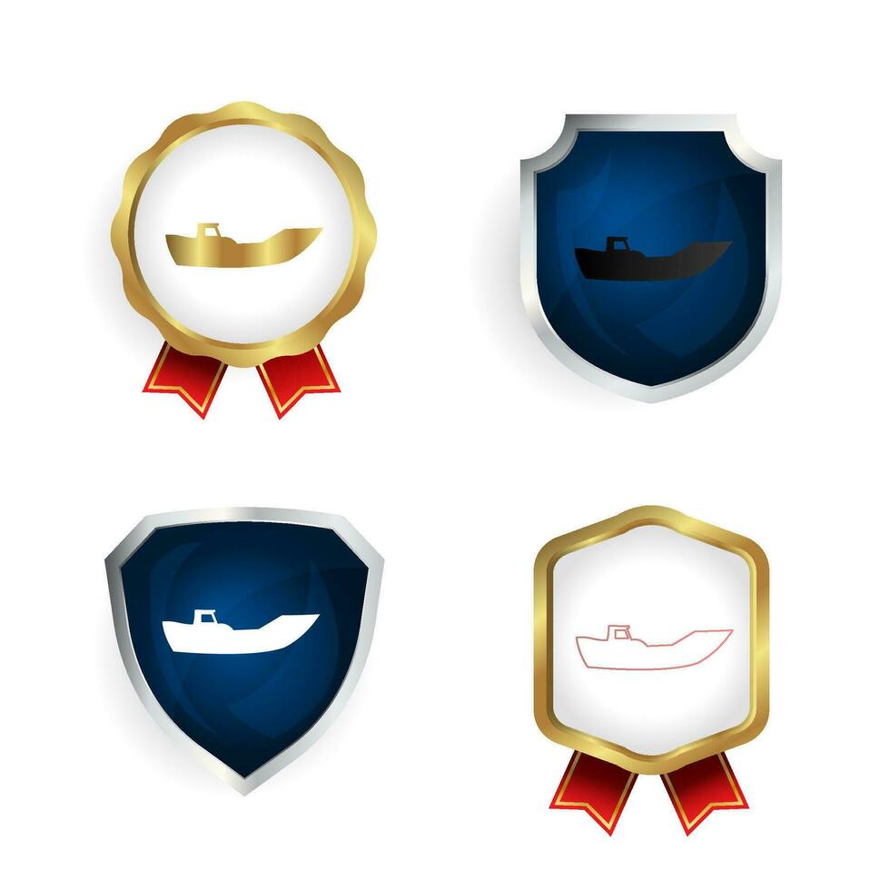 Abstract Modern Boat Badge and Label Collection 25845720 Vector Art at