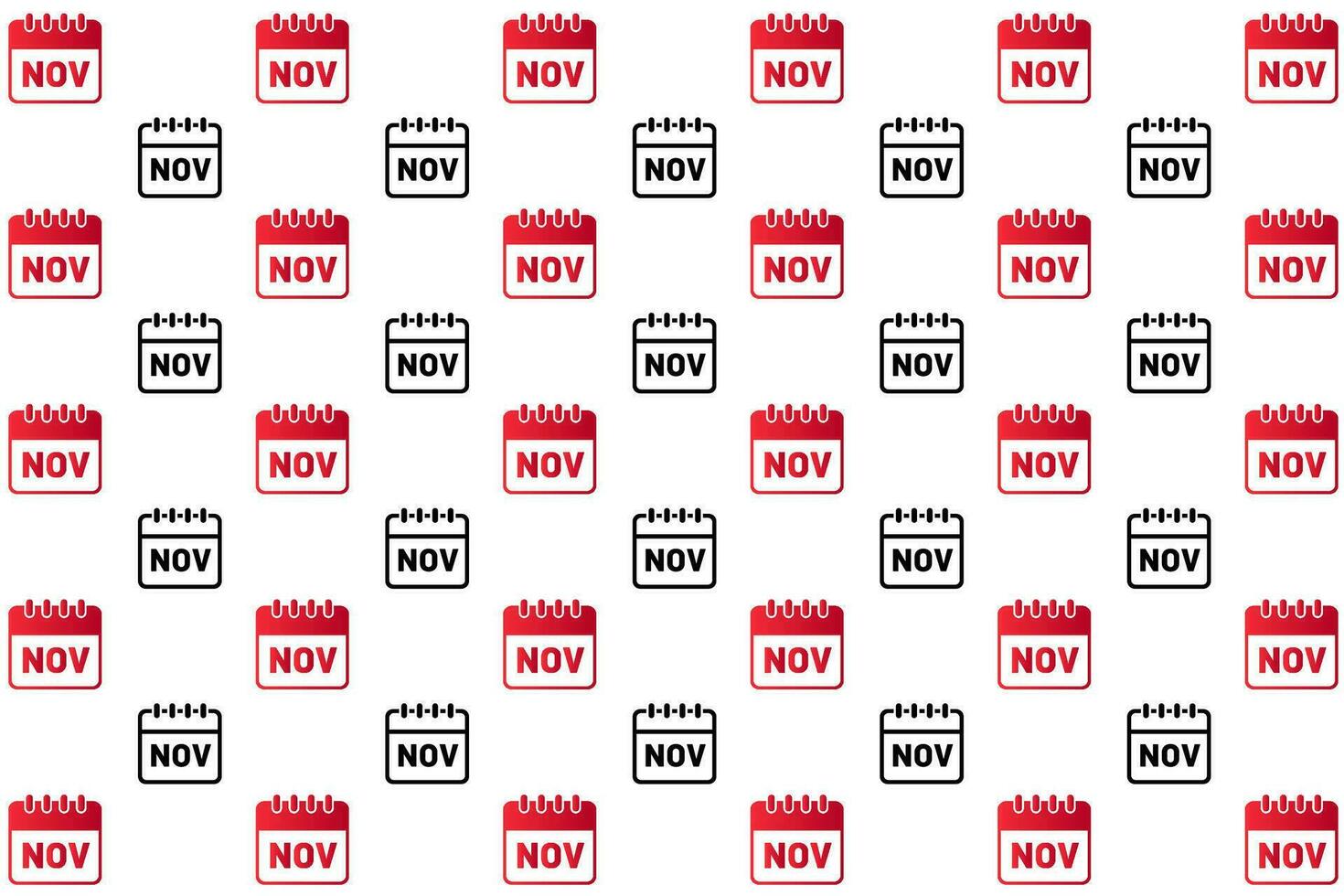 Abstract November Month Pattern Background vector