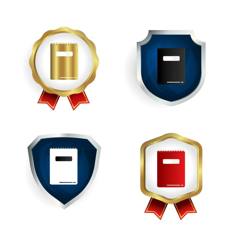 Abstract Notepad Badge and Label Collection 25845791 Vector Art at Vecteezy