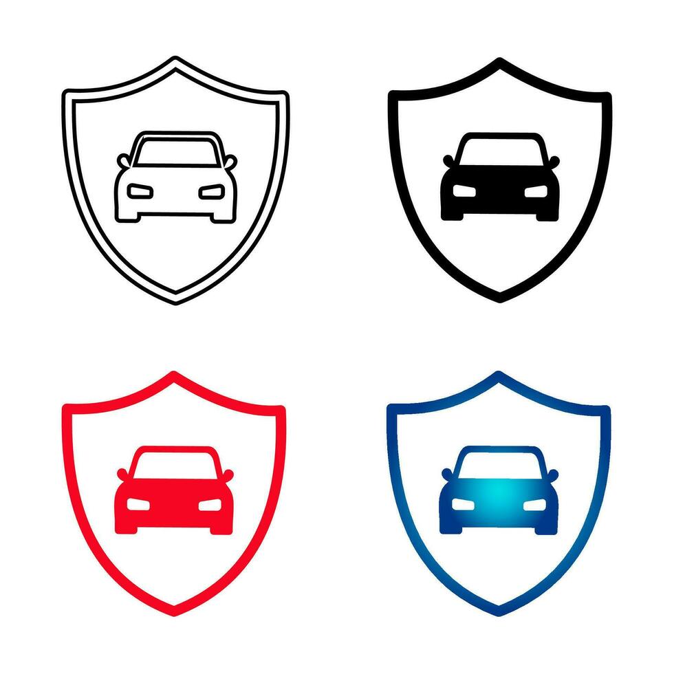 Abstract Safety Car Silhouette Illustration vector