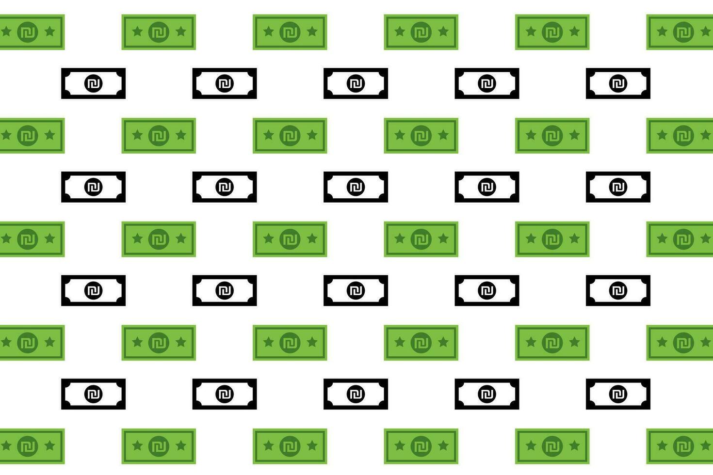 Abstract Shekel Banknote Pattern Background vector