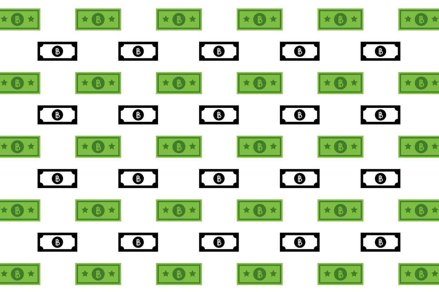 Abstract Thailand Bhat Banknote Pattern Background vector