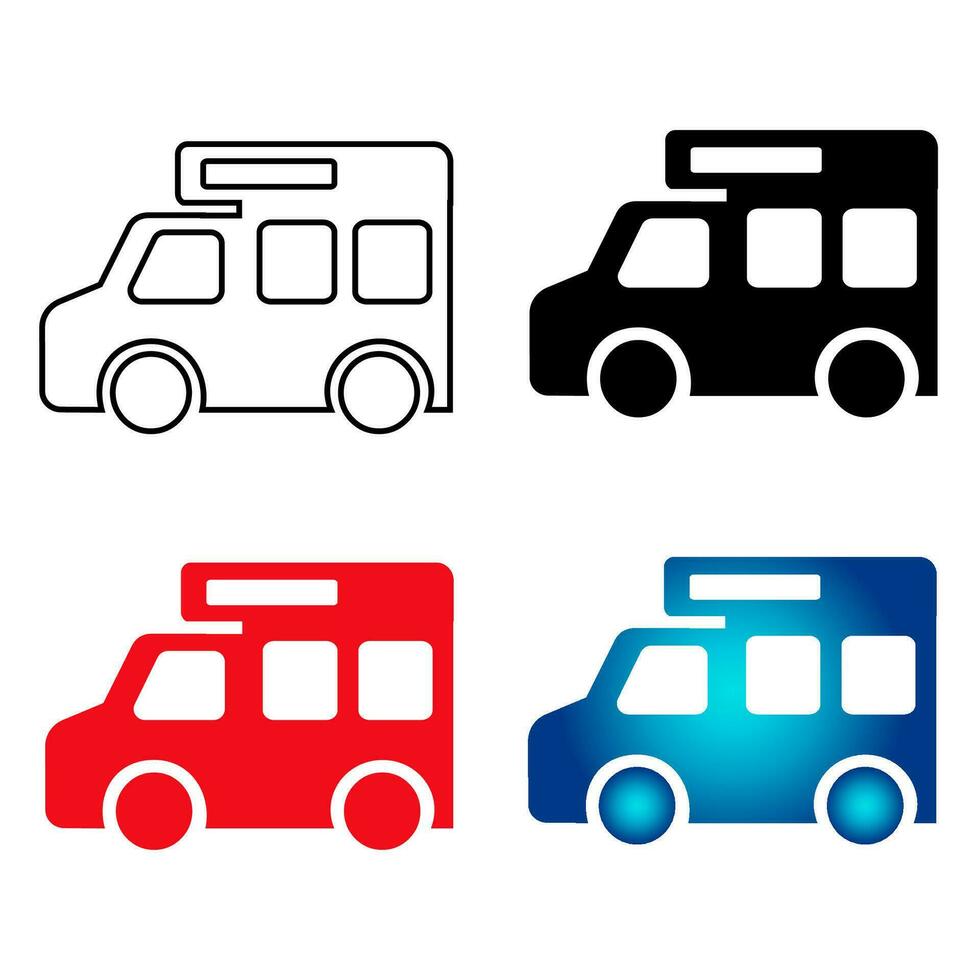 Abstract Trailer Car Silhouette Illustration vector