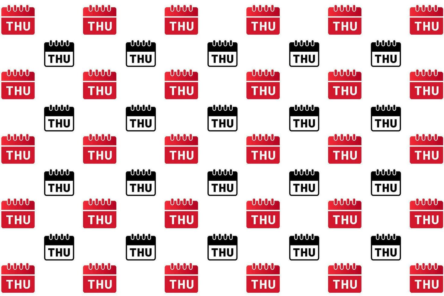 Abstract Week Day Thursday Pattern Background vector
