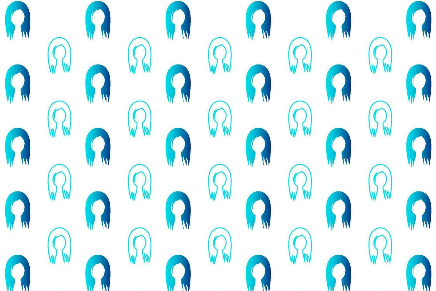 Abstract Woman Hairstyle Pattern Background vector