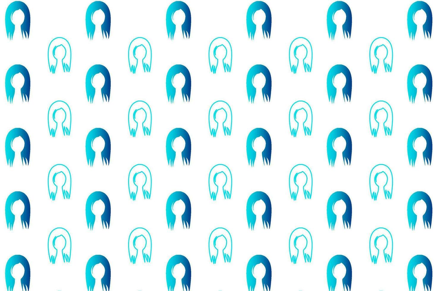 Abstract Woman Hairstyle Pattern Background vector